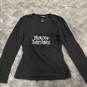 Harley-Davidson Women's Black y2k Long Sleeve